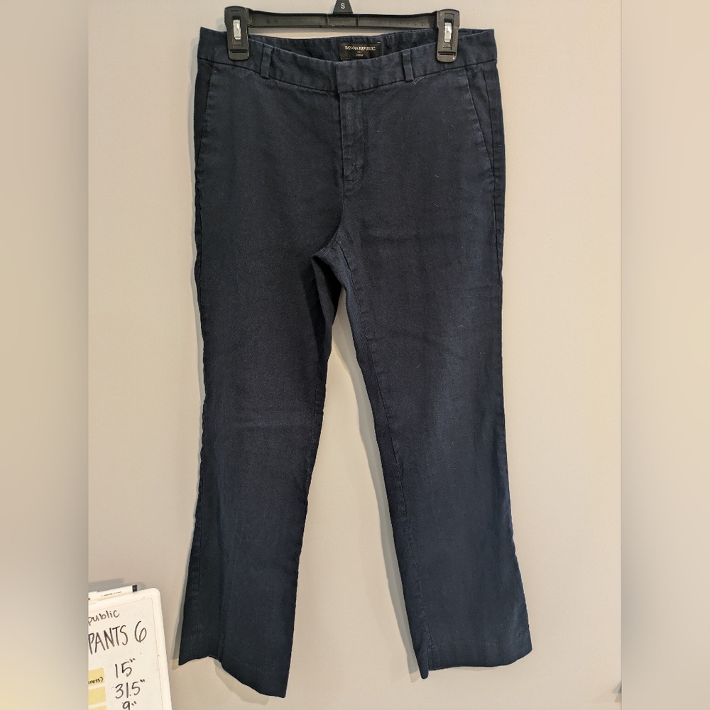 Banana Republic Navy Logan pants size
